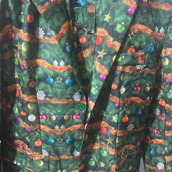 Christmas suit Size medium. Jacket, pants, and Tie - Picture 2 of 6